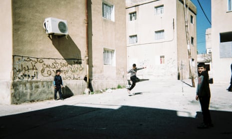 Children playing street football in the neighbourhood of Hashem Shemali, in East Amman, Jordan. ‘Even without proper football pitches and regardless of the environment we can adapt and our love of football prevails,” says photographer Abdelrahman Hasan al Attar. 