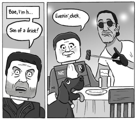 David Squires cartoon on the FA Cup fifth round, panel 8