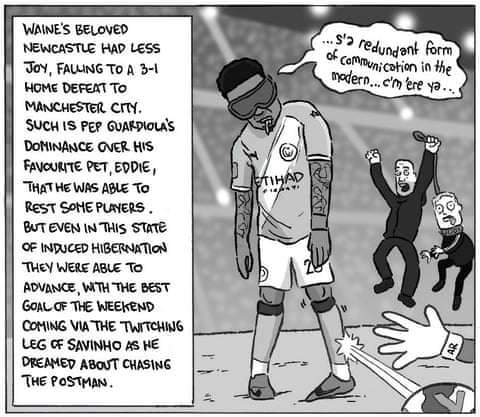 David Squires cartoon on the FA Cup fifth round, panel 4