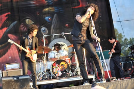 The Mars Volta performing in Manchester, Tennessee in 2009