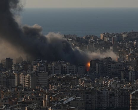 Vista aerea della distruzione in Medio Oriente città