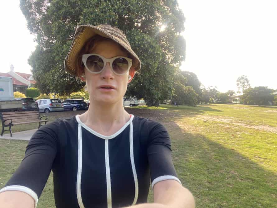 Alyx Gorman tries out cardio in a park in Sydney