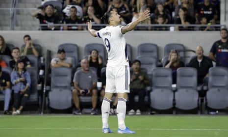 Zlatan Ibrahimovic celebrates another goal for the Galaxy