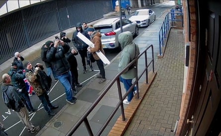the demonstration outside the embassy