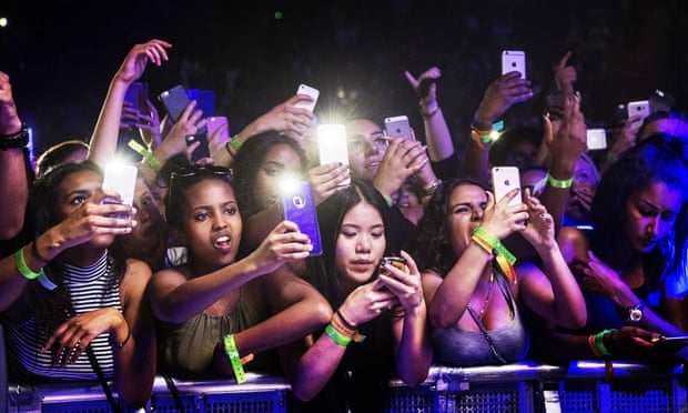 Fans at a Chris Brown concert in Sweden in June
