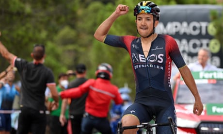 Carapaz escapes to Vuelta stage 12 triumph while Evenepoel survives scare