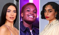 ‘The time is now to start respecting and appreciating the vital role women, and their music, play in the British music industry’ ... (L-R) Dua Lipa, Arlo Parks, Celeste