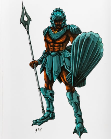 Figure from The Book Of Drexciya, a graphic novel by Abdul Qadim Haqq and Dai Sato