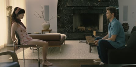 Sophie Thatcher as Iris and Jack Quaid as Josh in Companion