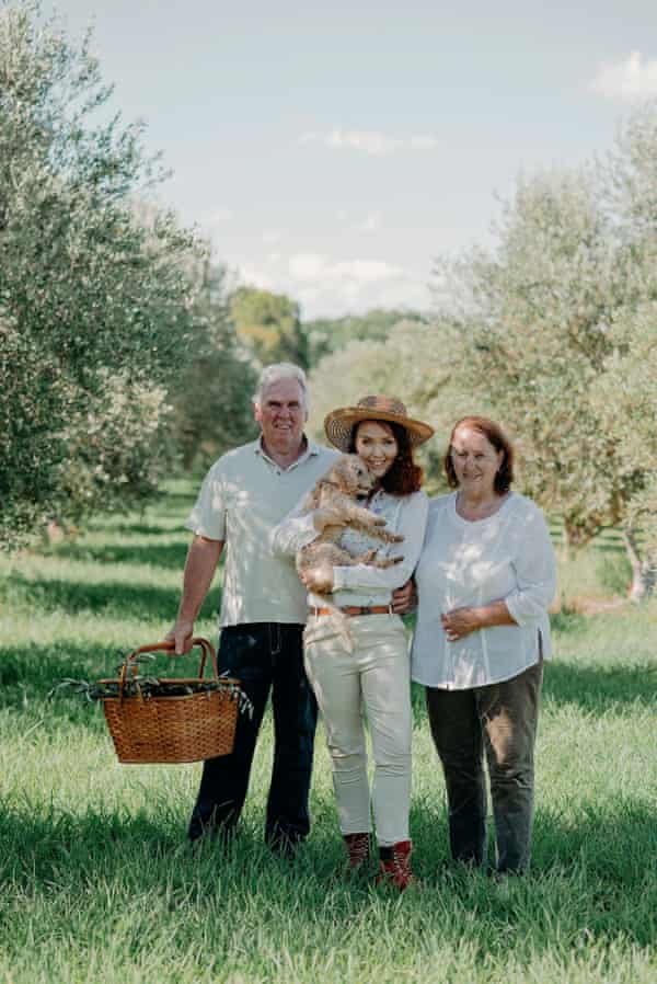 Kate Creasey, of Scenic View Olives, with her parents, and co-owners, Peter and Jan Creasey.