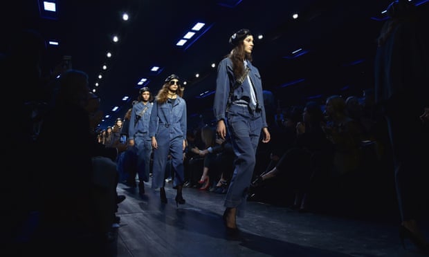 All of the Dior models wore leather berets, as did Rihanna in the audience.