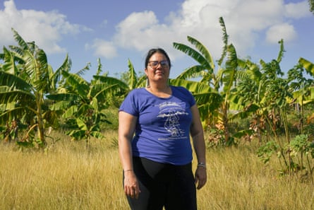 portait of woman in front of trees