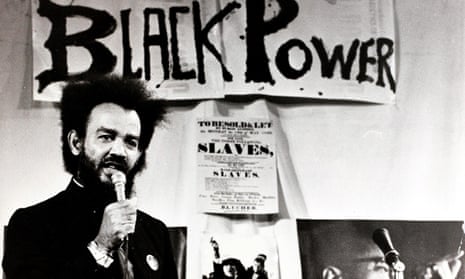 Black Power leader Michael X speaking at a rally in London in 1972.