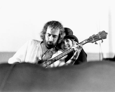 Stevie Nicks and John McVie of Fleetwood Mac in 1977.
