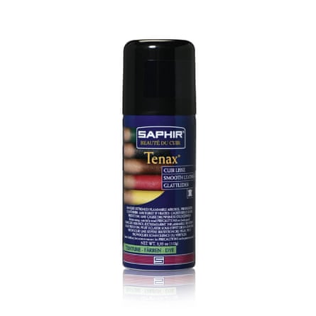A Saphir Tenax Leather Dye Aerosol can.