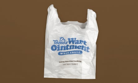 A plastic bag from East West Market.