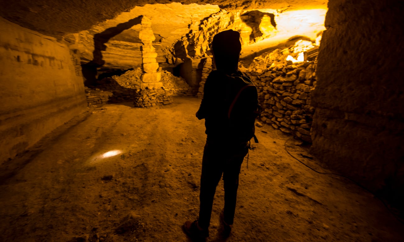 Inside an abandoned quarry