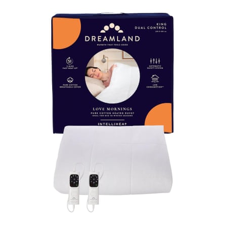 Dreamland Love Mornings King Heated Duvet, White