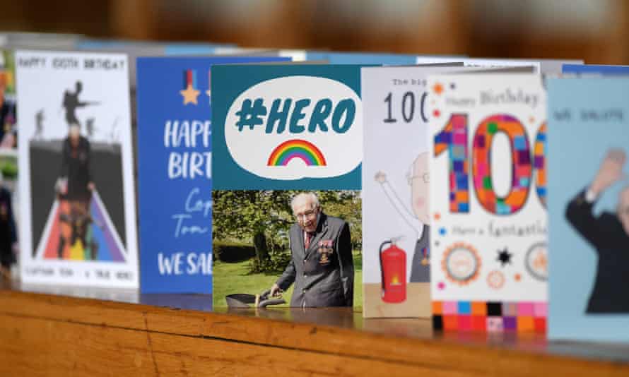 Birthday cards sent to Captain Tom Moore for his 100th birthday