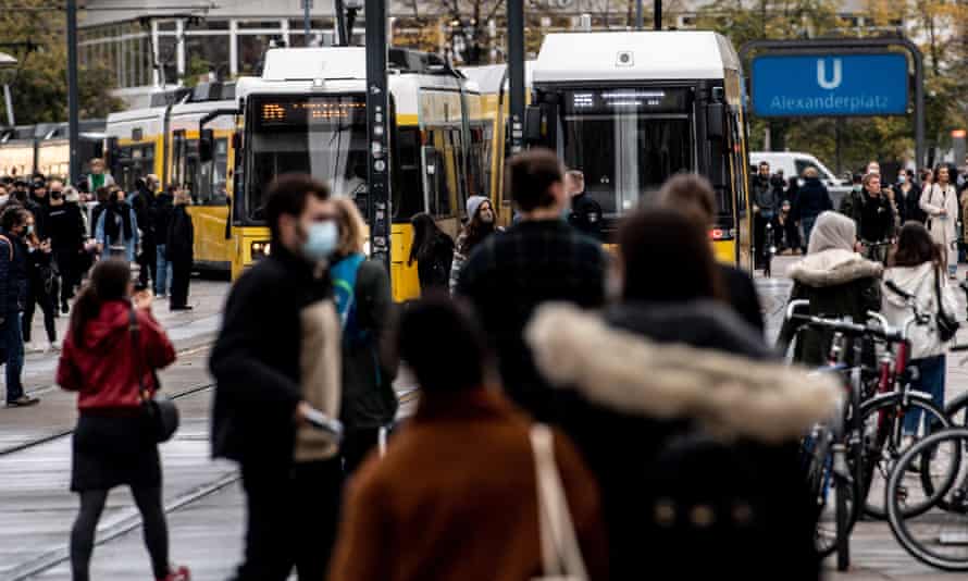 Shoppers in Alexanderplatz, Berlin.