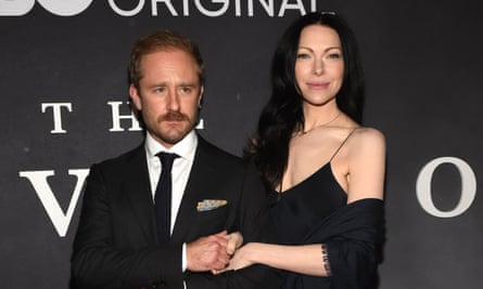 Foster and his wife, Laura Prepon.