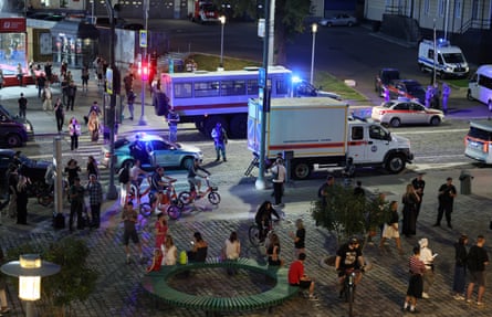 The scene in central Moscow after the blast