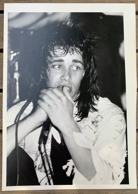 Andy “Griff” Griffiths performing in Gothic Barnyard at the Crystal Ballroom in the 1980s