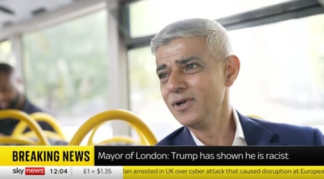 Sadiq Khan interviewed by Sky News