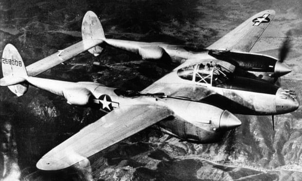 A Lockheed P-38 Lightning, though not the same one as in Wales, in its prime in 1943.