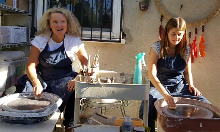 Guests try pottery on an Airbnb ‘Experience’ in LA