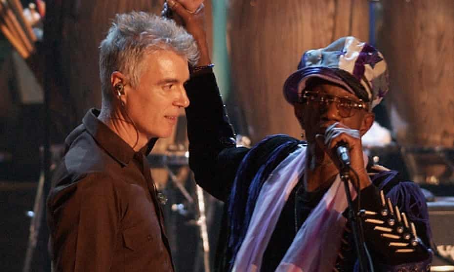Bernie Worrell, right, with David Byrne of Talking Heads in New York, 2002.