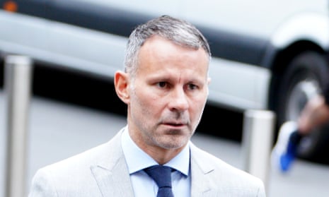 Ryan Giggs arrives at Manchester crown court on Wednesday