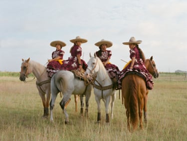 Four women on horseback