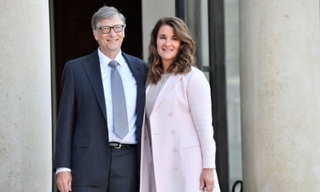 Microsoft co-founder Bill Gates and partner Melinda pioctured at the Elysée Palace in 2017.