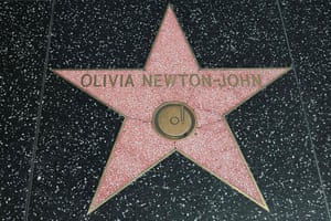 The star of Olivia Newton-John is seen on the Hollywood Walk of Fame in Hollywood, California.