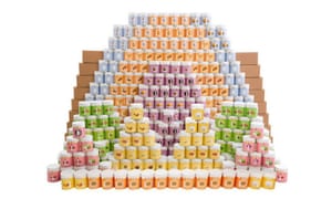 Pile of cans from Costco's 'doomsday prepper' food kit