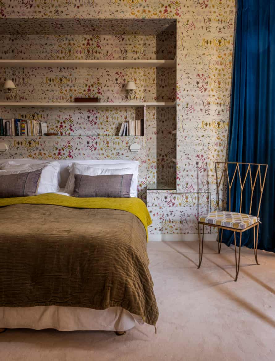 Following a pattern: striking wallpaper is used throughout the 1930s apartment.