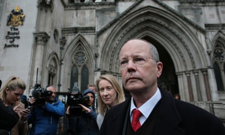 .‘An unusual radical’: James Thornton of ClientEarth at the Royal Courts of Justice last month.
