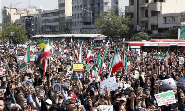 A pro-government rally in Tehran on Friday.