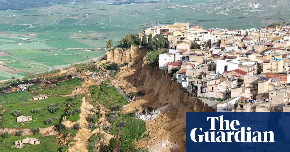 ‘Situation is dire’ for Sicily town teetering on edge of landslide caused by storm