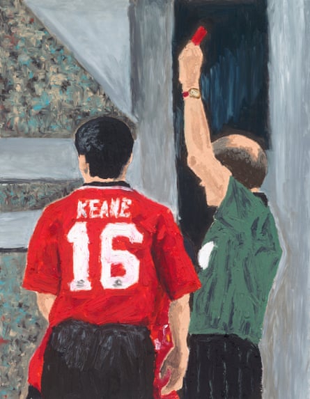 Keane getting a second yellow for ‘diving’ against Blackburn in 1995