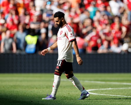 Mohamed Salah playing for Liverpool