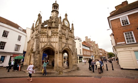 Shoppers in Chichester, West Sussex