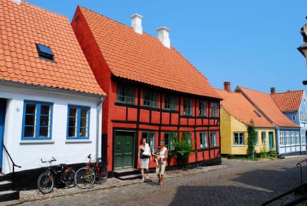 Colourful houses in Ærøskøbing.