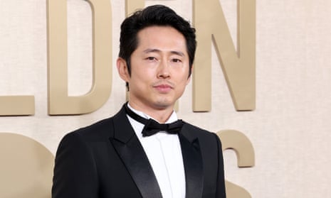 Steven Yeun attends the 81st Golden Globe Awards at the Beverly Hilton Hotel on January 7, 2024 in Beverly Hills, California.