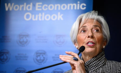 Christine Lagarde speaking in Davos