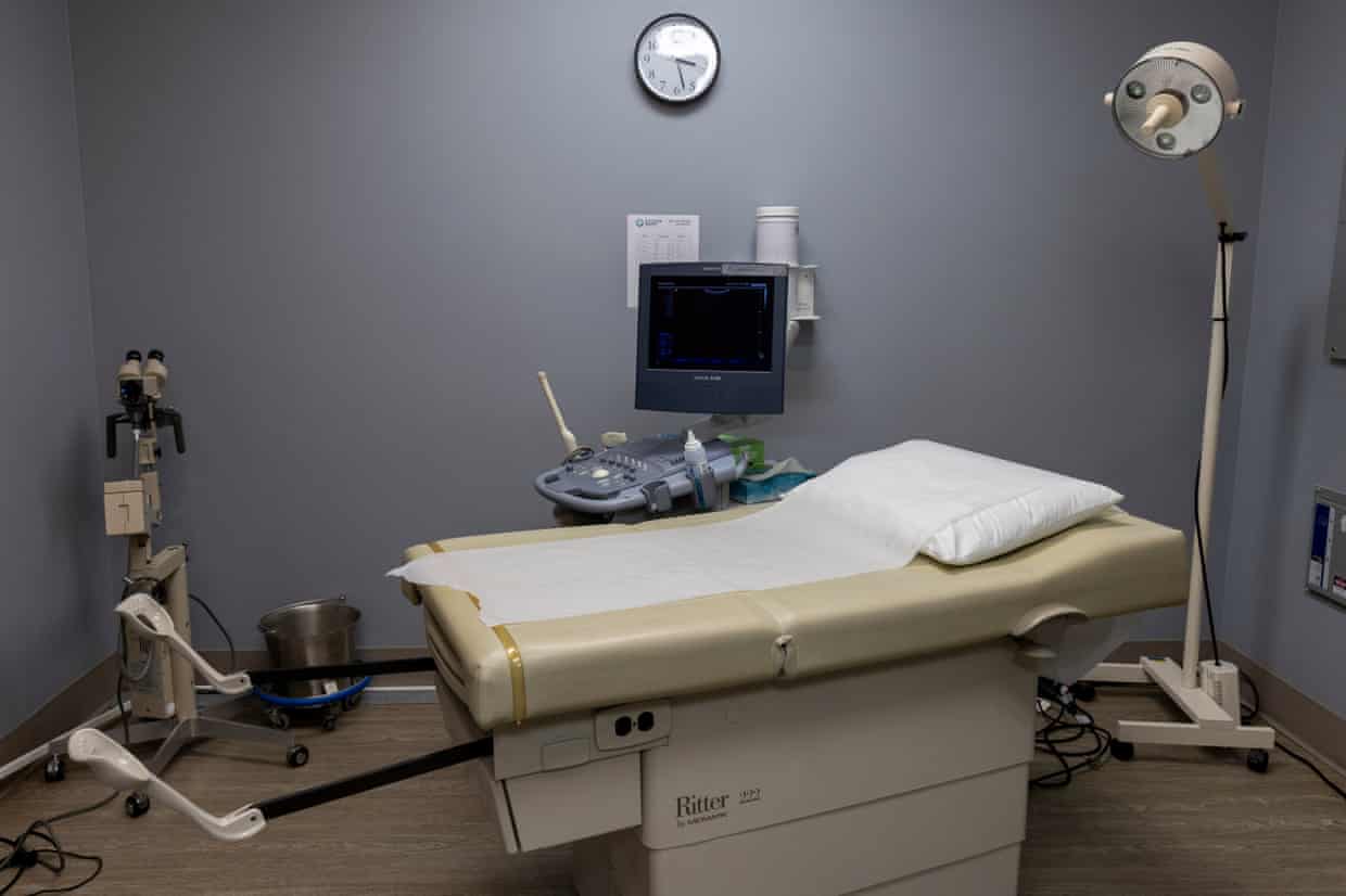 An examination table