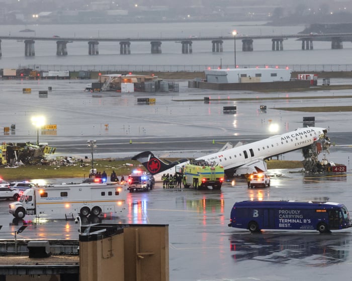 New York’s LaGuardia airport closed after plane collision with fire truck kills two pilots – latest updates