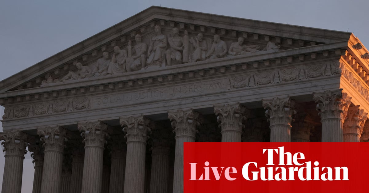 US supreme court could issue ruling on legal challenge to Trump’s tariffs today – live