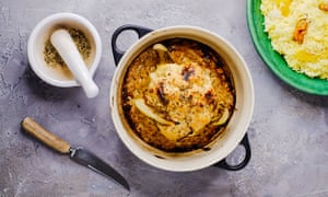 Whole roasted spiced cauliflower.